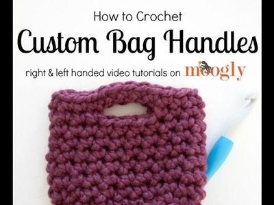 How to Crochet: Bag Handles (Left Handed)