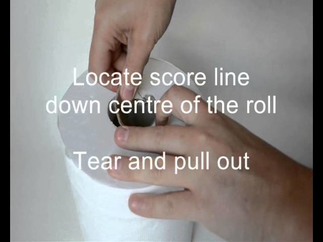 How to insert a centrefeed paper towel roll in a dispenser