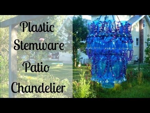 How to Make a Plastic Stemware Patio Chandelier