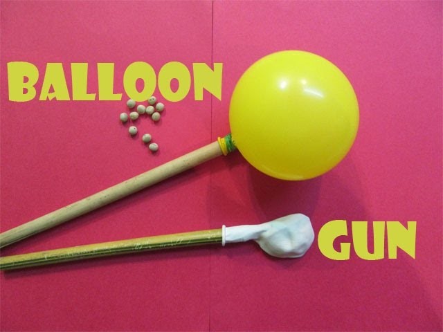 How to Make a Powerful Balloon Gun that shoots wodden bullets - Easy Tutorials