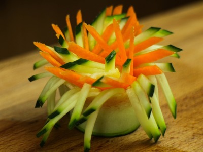 How To Make Pinwheel Vegetable Garnish