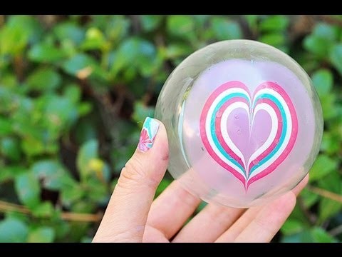 How to Water Marble a Christmas Ornament (Heart Design) Using Nail Polish