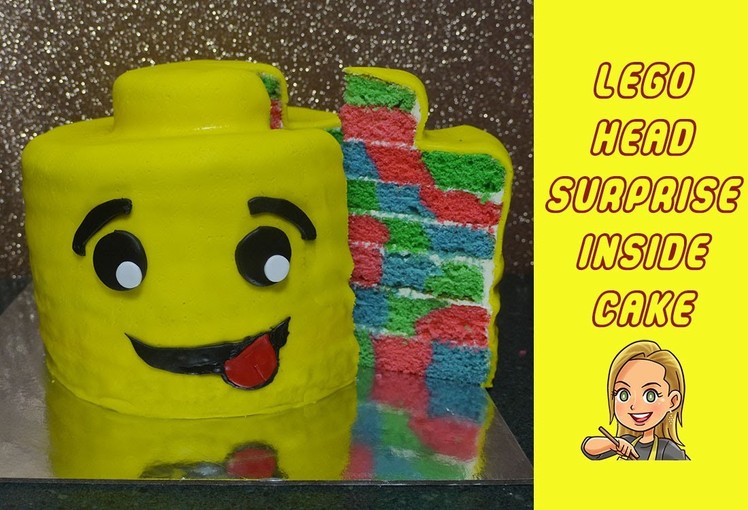 Lego Cake - Surprise Inside Cake - Lego Man Head