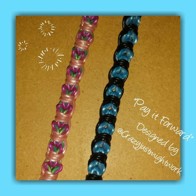 New "Pay It Forward" Rainbow Loom Bracelet. How To Tutorial