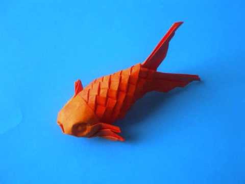 Origami scaled fish