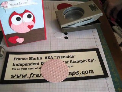 Owl Valentine Art Punch frenchiestamps.com