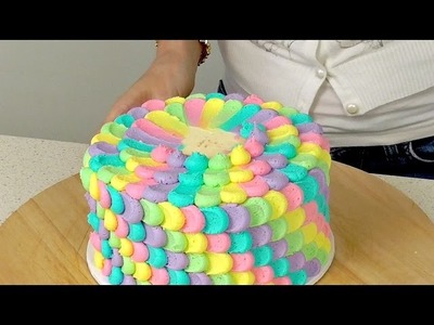 Rainbow Buttercream Petal Cake - CAKE STYLE