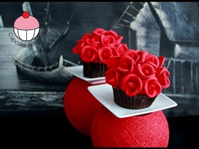 ROSE CUPCAKES! Make Rose Flower Bouquet Cupcakes - A Cupcake Addiction How To Tutorial