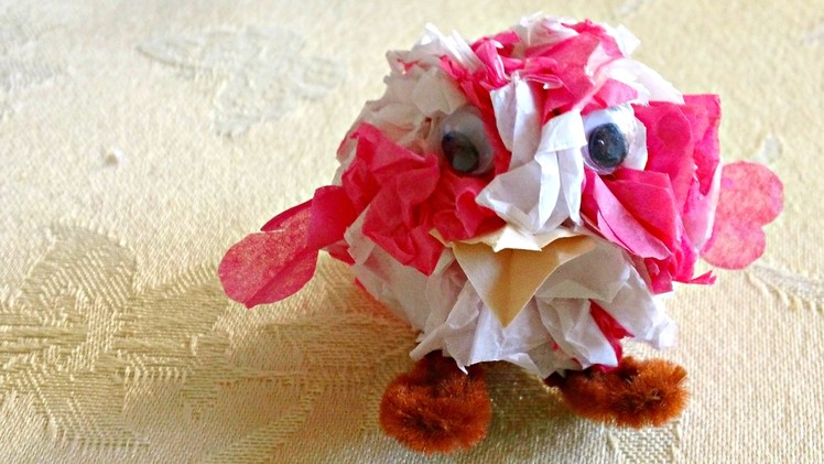 Tissue Paper Crafts: Fun Mini Bird! PART 1
