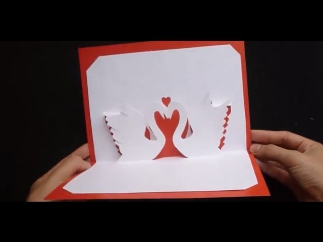 Valentine's Day Pop Up Card Tutorial : Swans in Love