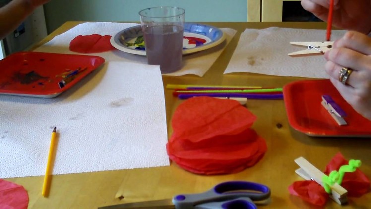 Get Crafty - Tissue Paper Clothespin Butterflies
