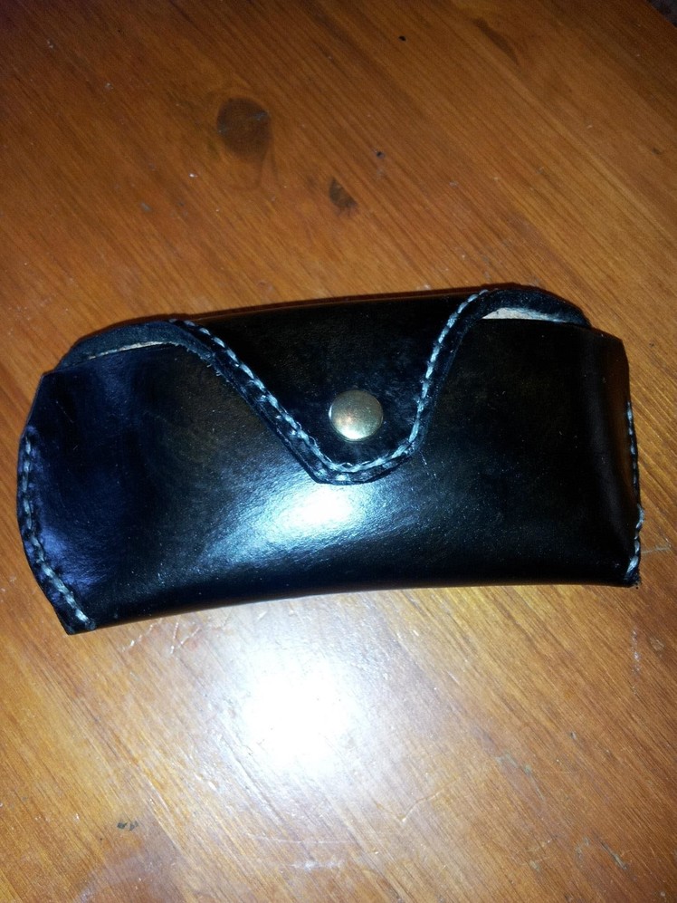 How to make a Leather Glasses Case by hand part 2