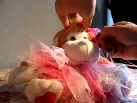 How to make a NO SEW tutu for a stuffed monkey 2of2