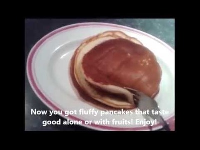 How to make easy fluffy pancakes WITHOUT baking powder