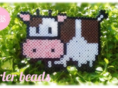 Kawaii Cow in Perler Beads I Ideas and Inspiration |