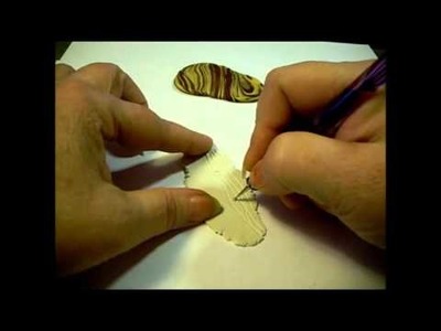 Polymer Clay Faux Woodgrain tutorial