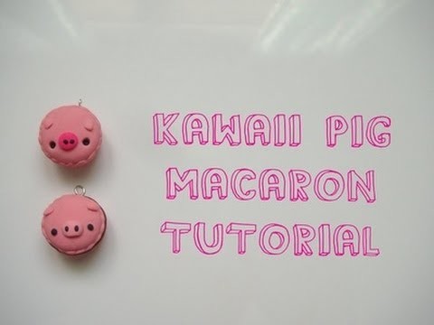 Polymer Clay Kawaii Pig Macaron Tutorial