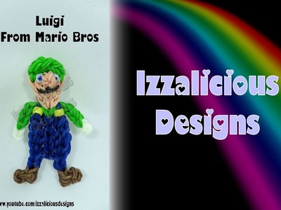 Rainbow Loom Luigi from Mario Bros Action Figure.Charm - Gomitas