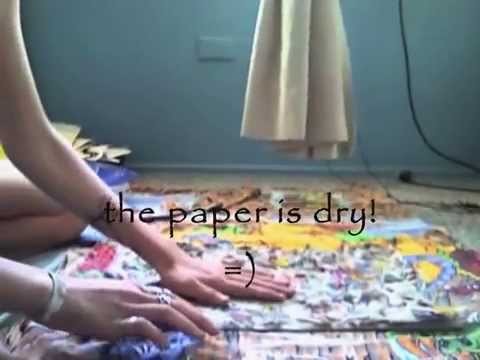 Recycled paper experiment using papier-mâché tutorial