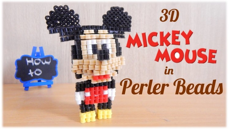 3D Mickey Mouse (Disney) in Perler Beads