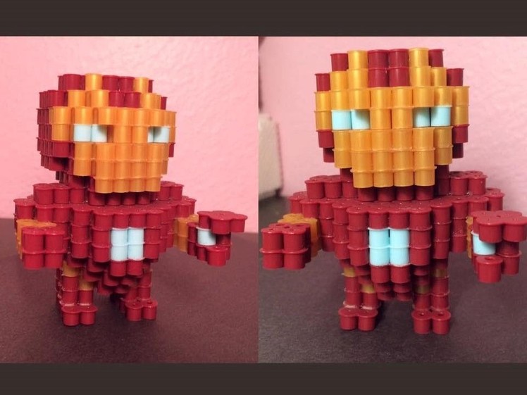 3D Perler Bead Iron Man!