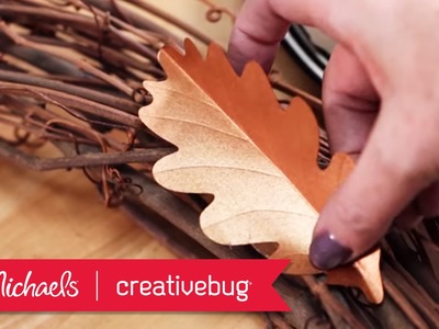 Cricut Crafts - DIY Fall Leaves Wreath | Michaels & Creativebug