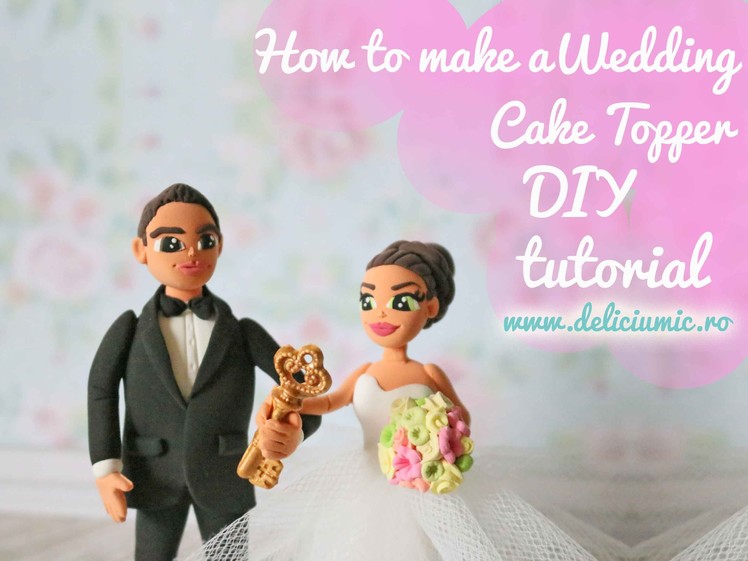 Cute Delight - DIY wedding cake topper Tutorial - handmade from polymer clay - Time Lapse