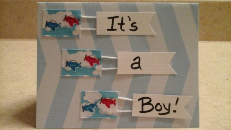 DIY Baby Shower Card - It's a Boy!