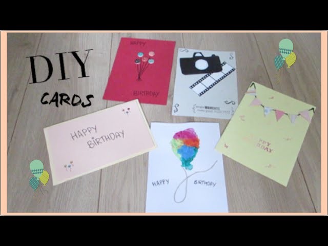 DIY Card Making ideas! I Quick and Easy ideas for homemade Birthday Cards Video!