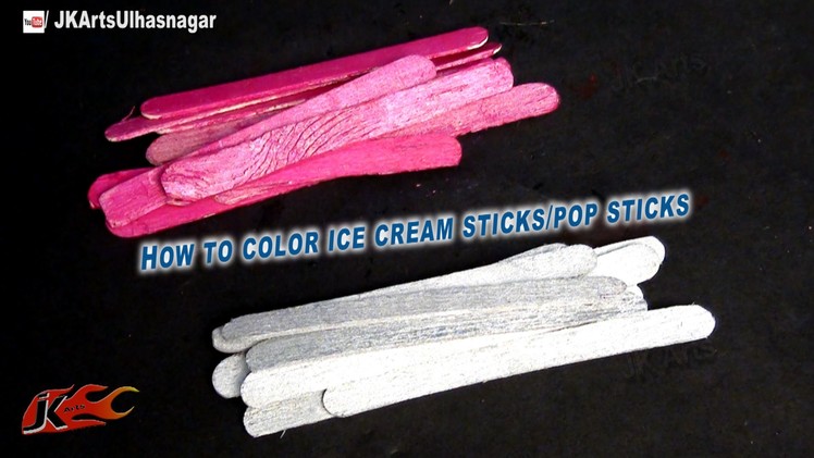 DIY Craft Ideas | How to color ice cream sticks.Popsicles | JK Arts 679