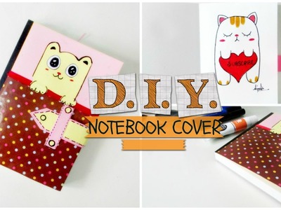 ✂ DIY- customized notebook cover & cute doodle