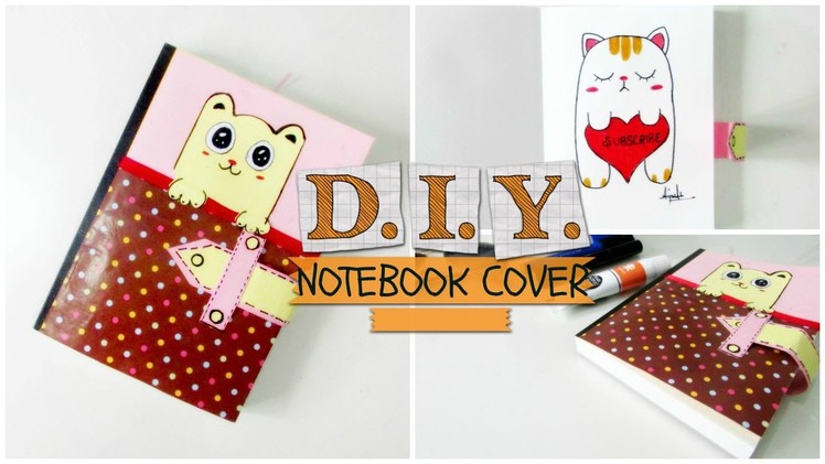 ✂ DIY- customized notebook cover & cute doodle