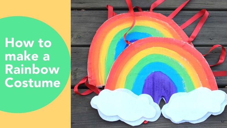 How to make a Rainbow Costume, A no sew tutorial by Smitha Katti