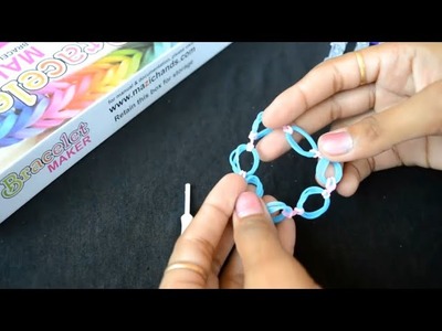 How To Make A Rainbow Loom Ring Bracelet - Step by Step Instruction Tutorial Video - Mazichands