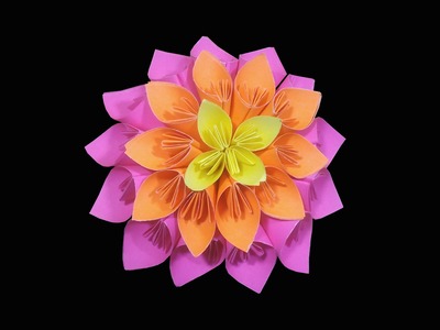 How to make Multi layered kusudama flower ( very easy ) : DIY Crafts
