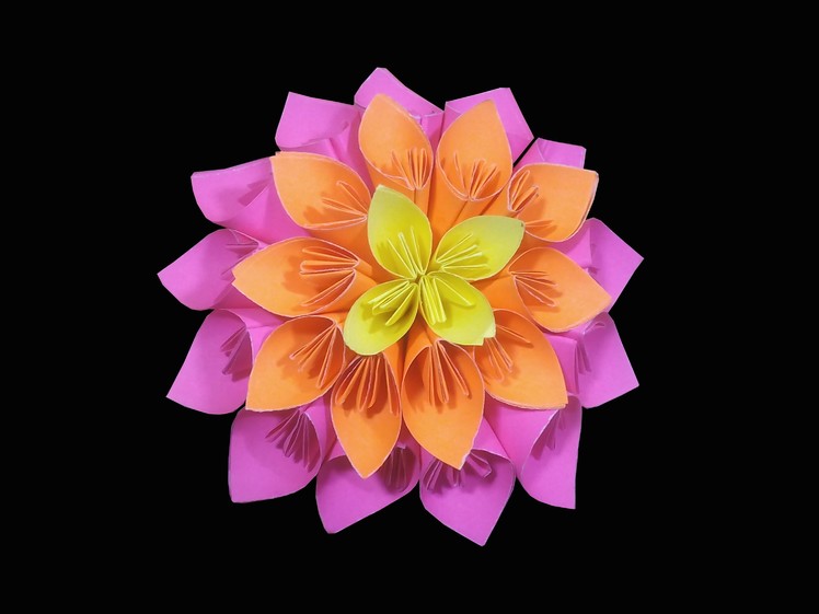 How to make Multi layered kusudama flower ( very easy ) : DIY Crafts