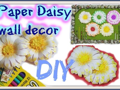 How to make paper daisy.wall decoration idea : diy