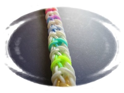 JAVREZ Rainbow Loom hook only bracelet tutorial