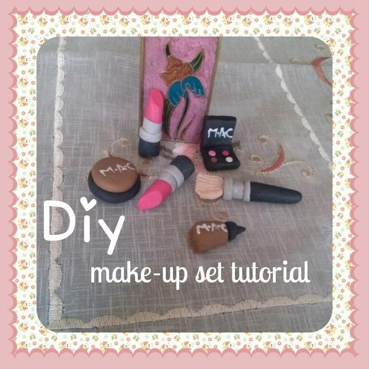 M.A.C Make-up set Polymer clay tutorial.Easy.DIY