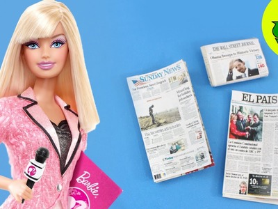 Make a Realistic DOLL NEWSPAPER  - Dollhouse DIY - Easy Doll Crafts