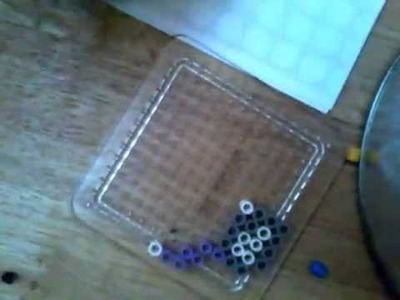 Making Rarity from mlp out of perler beads