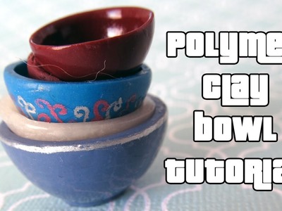 Miniature Bowl Tutorial - a polymer clay tutorial by Talty