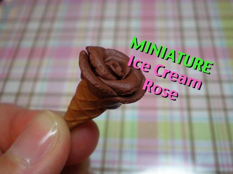 Miniature Ice Cream Rose Polymer Clay Tutorial