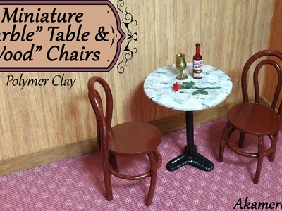 Miniature Marble Table & Chairs - Polymer Clay Tutorial