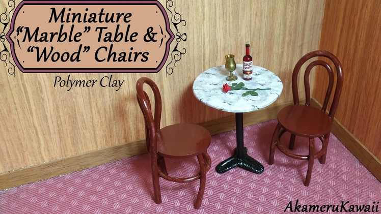 Miniature Marble Table & Chairs - Polymer Clay Tutorial
