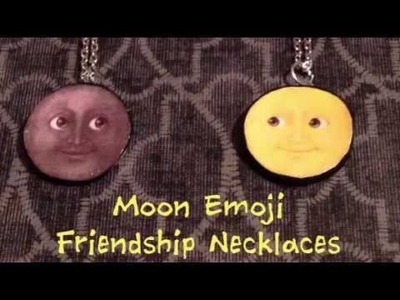 Moon Emoji Friendship Necklaces Polymer Clay Tutorial