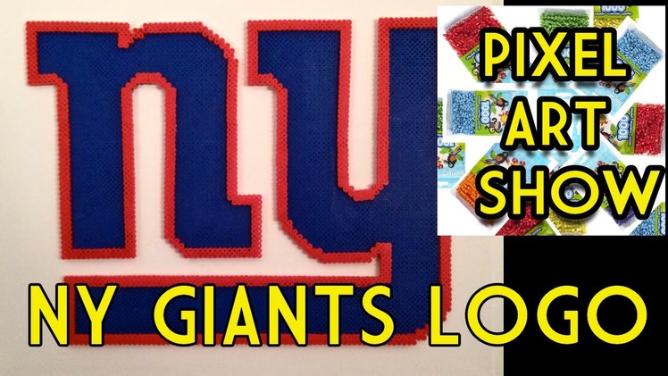 Perler Bead NY Giants Logo - Pixel Art Show