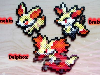 Perler Bead Pokémon: Fennekin, Braixen, Delphox (#653-655)