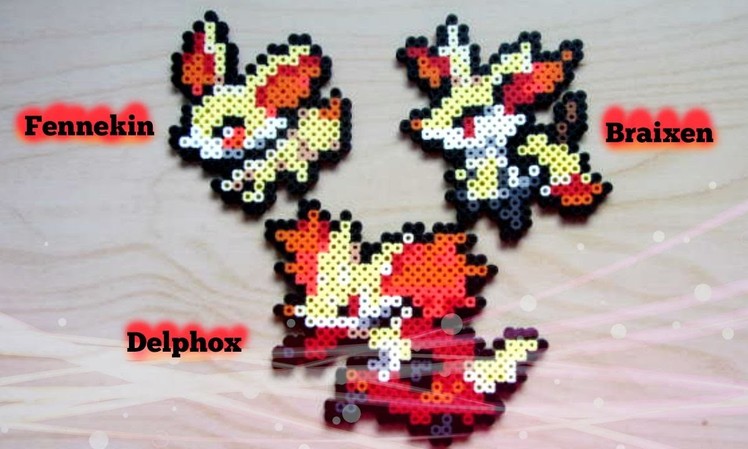 Perler Bead Pokémon: Fennekin, Braixen, Delphox (#653-655)