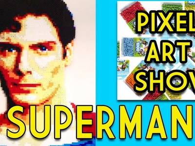 Perler Bead Superman - Pixel Art Show